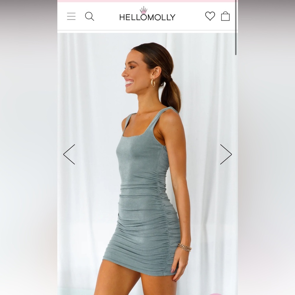 Hello Molly Passion for Fashion Sage Bodycon Ruched Dress